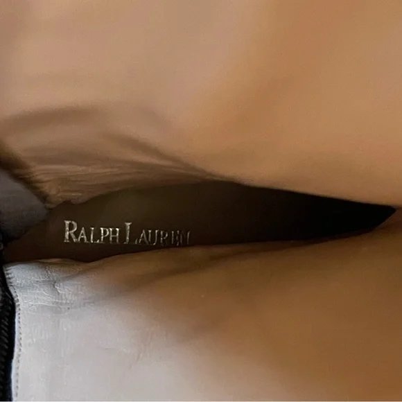 Ralph Lauren Collection made in Italy mid calf leather equestrian like boots, 7B - Picture 2 of 13